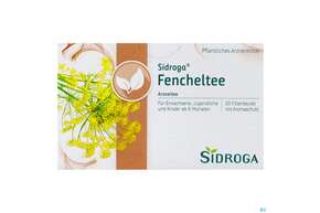 Sie sehen eine Packung Sidroga Tee Doppelkammerbeutel Fenchel 20st, Produktbild: 01 Sidroga Tee Doppelkammerbeutel Fenchel 20st, A-Nr.: 2429256 - 01