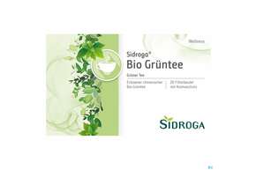 Sie sehen eine Packung Sidroga Tee Doppelkammerbeutel Wellness Bio Gruentee 20st, Produktbild: 01 Sidroga Tee Doppelkammerbeutel Wellness Bio Gruentee 20st, A-Nr.: 3577119 - 01