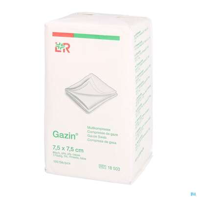 Mullkompressen Gazin Baumw.17faedig Unsteril 8fach 7,5x 7,5cm 100st, A-Nr.: 2386908 - 04