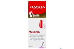 Sie sehen eine Packung Mavala Mavadry-fluessig 10ml, Produktbild: 01 Mavala Mavadry-fluessig 10ml, A-Nr.: 3054516 - 01