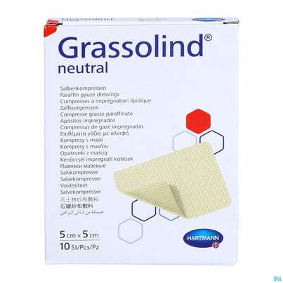 Kompressen Grassolind Neutral Salbenkompresse Steril 5x 5cm 10st, A-Nr.: 2368193 - 04