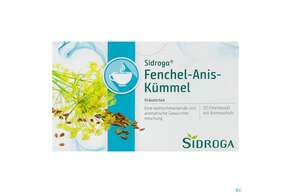 Sie sehen eine Packung Sidroga Tee Doppelkammerbeutel Fenchel/anis/kuemmel 20st, Produktbild: 01 Sidroga Tee Doppelkammerbeutel Fenchel/anis/kuemmel 20st, A-Nr.: 1656837 - 01