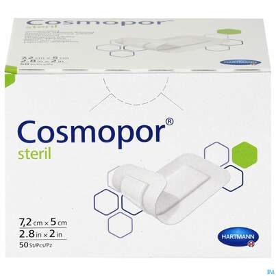 Wundverband Cosmopor Steril Selbstklebend 5x 7,2cm 50st, A-Nr.: 1526052 - 01