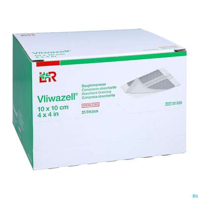 Vliwazell Saugkompresse Steril 10x 10cm 25st, A-Nr.: 0666035 - 03