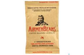Sie sehen eine Packung Airmenbeans Feinste Kaffe-pastillen +guarana Beutel 21g, Produktbild: 01 Airmenbeans Feinste Kaffe-pastillen +guarana Beutel 21g, A-Nr.: 2867335 - 01