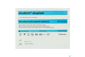 Aluderm/aluplast Wundverbandpflaster Elastisch 10x 6cm 10st, A-Nr.: 1380832 - 01