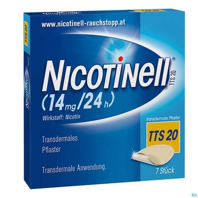 Nicotinell Transdermale Pflaster Tts 20 (14mg/24h) 7st, A-Nr.: 1254524 - 02