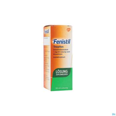 Sie sehen eine Packung Fenistil Tropfen 20ml, Produktbild: 04 Fenistil Tropfen 20ml, A-Nr.: 4951933 - 04