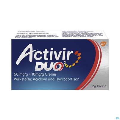 Activir Duo Creme 50mg/g +10mg/g 2g, A-Nr.: 4964077 - 02