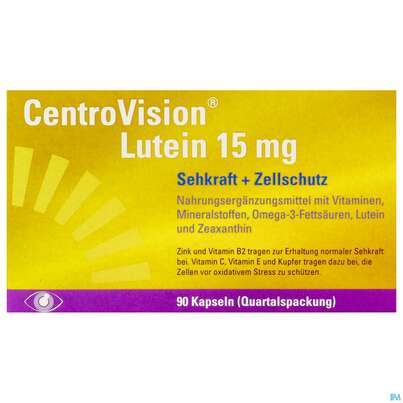 Lutein Kapseln 15mg -centrovision 90st, A-Nr.: 5269095 - 01