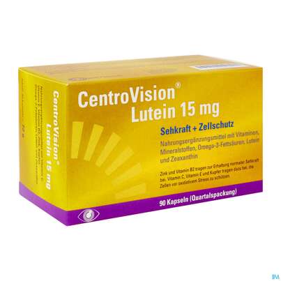 Lutein Kapseln 15mg -centrovision 90st, A-Nr.: 5269095 - 02