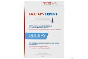 Sie sehen eine Packung Ducray Anacaps/expert Haarausfall Progressiv 30st, Produktbild: 01 Ducray Anacaps/expert Haarausfall Progressiv 30st, A-Nr.: 5688863 - 01
