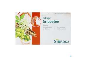Sie sehen eine Packung Sidroga Tee Doppelkammerbeutel Grippetee 20st, Produktbild: 01 Sidroga Tee Doppelkammerbeutel Grippetee 20st, A-Nr.: 4050348 - 01