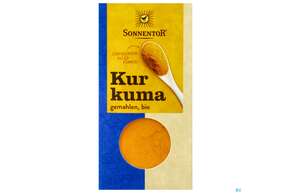 Sie sehen eine Packung Sonnentor Bio Kurkuma Gemahlen 00355 40g, Produktbild: 01 Sonnentor Bio Kurkuma Gemahlen 00355 40g, A-Nr.: 3740192 - 01