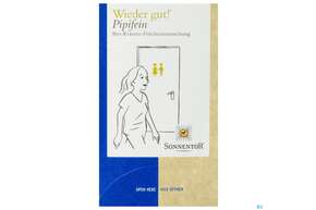 Sie sehen eine Packung Sonnentor Tee/bio/wieder Gut Pipifein 02710 18st, Produktbild: 01 Sonnentor Tee/bio/wieder Gut Pipifein 02710 18st, A-Nr.: 4269667 - 01