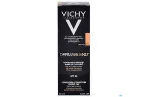 Sie sehen eine Packung Vichy Dermablend/fluid Make-up 55 Bronze 30ml, Produktbild: 01 Vichy Dermablend/fluid Make-up 55 Bronze 30ml, A-Nr.: 3044653 - 01