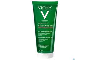 Sie sehen eine Packung Vichy Normaderm Reinigungs -gel Intensives 200ml, Produktbild: 01 Vichy Normaderm Reinigungs -gel Intensives 200ml, A-Nr.: 5060521 - 01