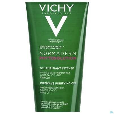 Sie sehen eine Packung Vichy Normaderm Reinigungs -gel Intensives 200ml, Produktbild: 07 Vichy Normaderm Reinigungs -gel Intensives 200ml, A-Nr.: 5060521 - 07