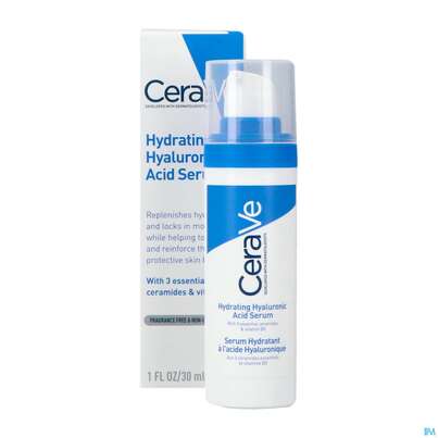 Sie sehen eine Packung Cerave Feuchtigkeitsspendend Hyaluronsaeure Serum 30ml, Produktbild: 07 Cerave Feuchtigkeitsspendend Hyaluronsaeure Serum 30ml, A-Nr.: 5801271 - 07