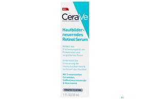 Sie sehen eine Packung Cerave Hautbilderneuerndes Retinol Serum 30ml, Produktbild: 01 Cerave Hautbilderneuerndes Retinol Serum 30ml, A-Nr.: 5672968 - 01