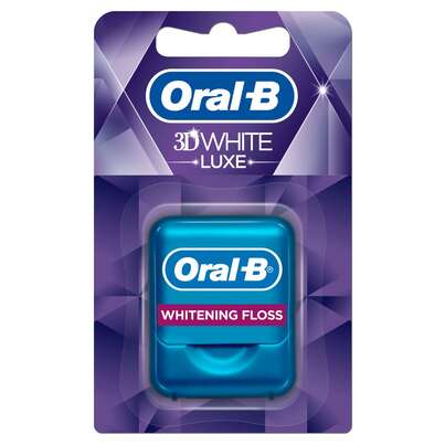 Sie sehen eine Packung Oral-B 3D White Luxe Whitening Zahnseide, Produktbild: 01 Oral-B 3D White Luxe Whitening Zahnseide, A-Nr.: 4609330 - 01