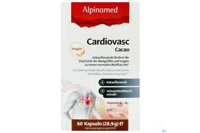 Sie sehen eine Packung Alpinamed Cardiovasc Cacao Kapseln 60st, Produktbild: 01 Alpinamed Cardiovasc Cacao Kapseln 60st, A-Nr.: 5761778 - 01