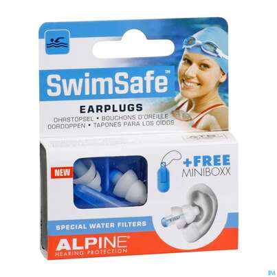 Sie sehen eine Packung Ohrenschutz Alpine Hearing Protection Swimsafe 2st, Produktbild: 05 Ohrenschutz Alpine Hearing Protection Swimsafe 2st, A-Nr.: 3796270 - 05