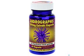 Sie sehen eine Packung Andrographis Kapseln Extrakt 200mg -apo Drei- Faltigkeit 60st, Produktbild: 01 Andrographis Kapseln Extrakt 200mg -apo Drei- Faltigkeit 60st, A-Nr.: 4392818 - 01