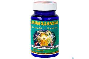 Sie sehen eine Packung Ashwaganda Extrakt Kapseln Withania Somnifera 60st, Produktbild: 01 Ashwaganda Extrakt Kapseln Withania Somnifera 60st, A-Nr.: 3996483 - 01