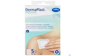 Wundpflaster Dermaplast/medical Selbstklebend Steril Atmungsaktiv 7,2x 5cm 5st, A-Nr.: 4489535 - 01