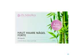 Sie sehen eine Packung Haut+haare+naegel Kapseln Forte Dr.schreibers 90st, Produktbild: 01 Haut+haare+naegel Kapseln Forte Dr.schreibers 90st, A-Nr.: 5442211 - 01