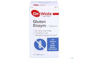 Sie sehen eine Packung Dr.wolz Gluten Enzym +calcium Kapseln 60522 60st, Produktbild: 01 Dr.wolz Gluten Enzym +calcium Kapseln 60522 60st, A-Nr.: 4828285 - 01