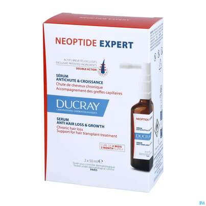 Sie sehen eine Packung Ducray Neoptide/expert Intensivpflege Bei Haarausfall 2x50m 100ml, Produktbild: 02 Ducray Neoptide/expert Intensivpflege Bei Haarausfall 2x50m 100ml, A-Nr.: 5688892 - 02