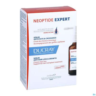 Sie sehen eine Packung Ducray Neoptide/expert Intensivpflege Bei Haarausfall 2x50m 100ml, Produktbild: 03 Ducray Neoptide/expert Intensivpflege Bei Haarausfall 2x50m 100ml, A-Nr.: 5688892 - 03