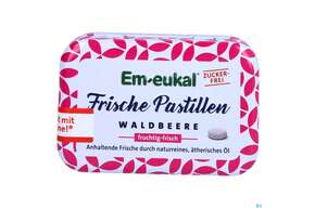 Sie sehen eine Packung Em-eukal Frische Pastillen Dose Zfr Waldbeere 20g, Produktbild: 01 Em-eukal Frische Pastillen Dose Zfr Waldbeere 20g, A-Nr.: 4934053 - 01