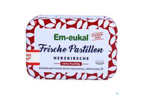 Sie sehen eine Packung Em-eukal Frische/pastillen Zuckerfrei Herzkirsche 20g, Produktbild: 01 Em-eukal Frische/pastillen Zuckerfrei Herzkirsche 20g, A-Nr.: 5275581 - 01