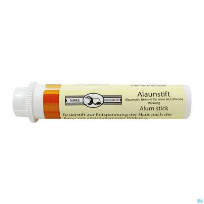Sie sehen eine Packung Golddachs Alaunstift Mit Schutzhuelle Nr 7694689000.001 9,5g, Produktbild: 01 Golddachs Alaunstift Mit Schutzhuelle Nr 7694689000.001 9,5g, A-Nr.: 4277425 - 01