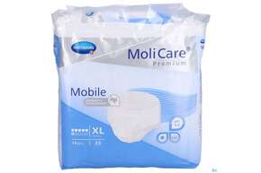 Inkontinenz Molicare Premium/mobile/6 Tropfen Blau Xl 130-170cm 14st, A-Nr.: 3078646 - 01