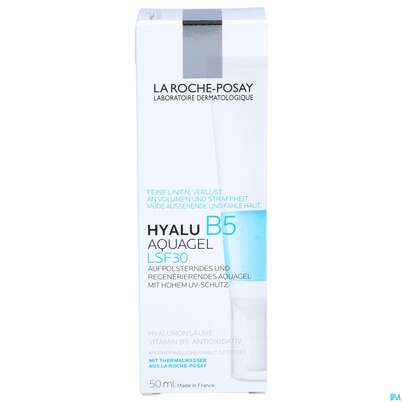 Sie sehen eine Packung La Roche Posay Gesichtspflege Hyalu/b5/aquagel Uv Feuchtigkeitsgel Lsf30 50ml, Produktbild: 01 La Roche Posay Gesichtspflege Hyalu/b5/aquagel Uv Feuchtigkeitsgel Lsf30 50ml, A-Nr.: 5408875 - 01