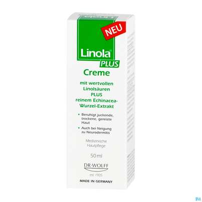 Sie sehen eine Packung Linola Plus Creme 50ml, Produktbild: 02 Linola Plus Creme 50ml, A-Nr.: 4554913 - 02