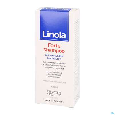 Sie sehen eine Packung Shampoon Linola Forte 200ml, Produktbild: 02 Shampoon Linola Forte 200ml, A-Nr.: 5724553 - 02