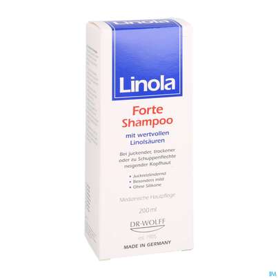 Sie sehen eine Packung Shampoon Linola Forte 200ml, Produktbild: 03 Shampoon Linola Forte 200ml, A-Nr.: 5724553 - 03