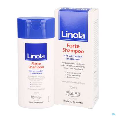 Sie sehen eine Packung Shampoon Linola Forte 200ml, Produktbild: 04 Shampoon Linola Forte 200ml, A-Nr.: 5724553 - 04