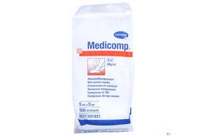 Kompressen Medicomp Vliesstoff 4fach Unsteril 5x 5cm 100st, A-Nr.: 1652029 - 01