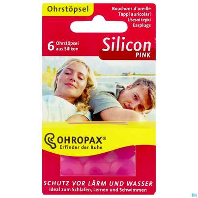Ohrenschutz Ohropax/silence Silicon G.laerm/wasser/wind Pink 6st, A-Nr.: 3036725 - 02
