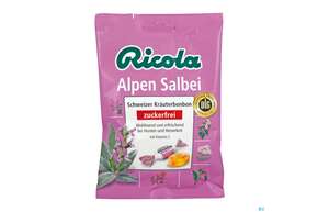 Sie sehen eine Packung Ricola Zuckerfrei Alpensalbei Beute 75g, Produktbild: 01 Ricola Zuckerfrei Alpensalbei Beute 75g, A-Nr.: 5627413 - 01