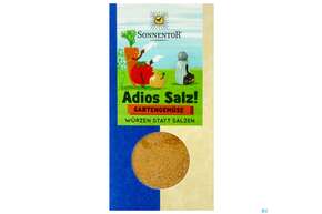Sie sehen eine Packung Sonnentor Adios Salz Gemuesemischung Gartengemuese 01214 55g, Produktbild: 01 Sonnentor Adios Salz Gemuesemischung Gartengemuese 01214 55g, A-Nr.: 5691581 - 01