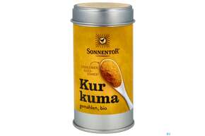 Sie sehen eine Packung Sonnentor Bio Kurkuma Gemahlen Streudose 07355 40g, Produktbild: 01 Sonnentor Bio Kurkuma Gemahlen Streudose 07355 40g, A-Nr.: 3484257 - 01