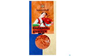 Sie sehen eine Packung Sonnentor Gewuerzmischung/bio Gulasch Laszlos 00764 50g, Produktbild: 01 Sonnentor Gewuerzmischung/bio Gulasch Laszlos 00764 50g, A-Nr.: 3972330 - 01