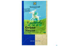 Sie sehen eine Packung Sonnentor Tee/bio/doppelkammerbeutel Gruene Neune 27g 02585 18st, Produktbild: 01 Sonnentor Tee/bio/doppelkammerbeutel Gruene Neune 27g 02585 18st, A-Nr.: 5048365 - 01